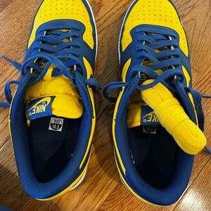 Nike Terminator Low Navy Gold White Michigan Wolverines Fab Five size 10.5